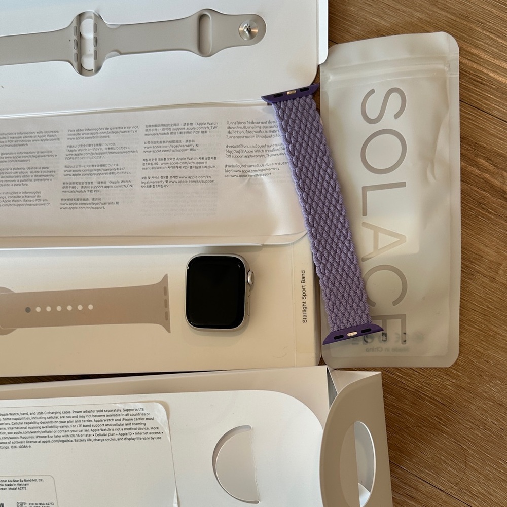 Apple Smartwatch with Purple Band